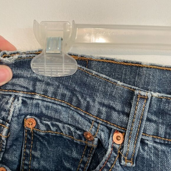 LEVI'S LEVIS Straight Leg 505 Jeans Dark Wash ish Distressed Straight Leg Jean 6 - Picture 5 of 16